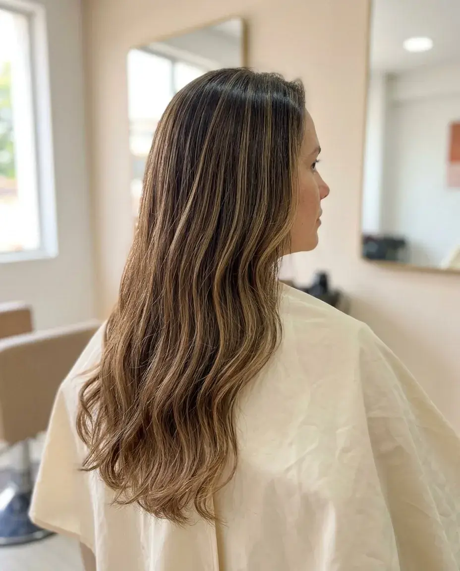 Depois: balayage mel